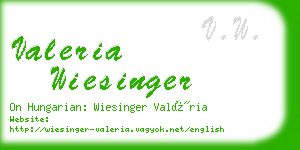 valeria wiesinger business card